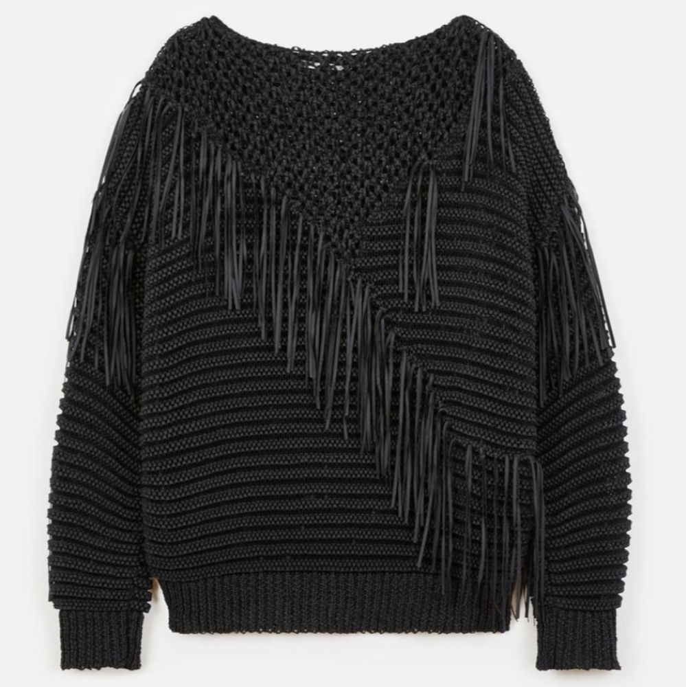 Stella mccartney fringed Crochet Knit Oversize Rare NWT SWEATER